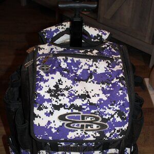 Boombah Superpack Hybrid Rolling Bat Bag Digital Camo Black/Purple
